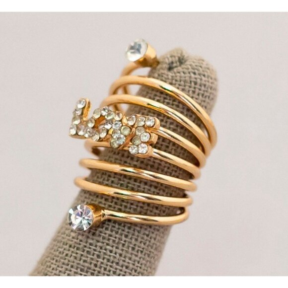 Size 6 love spring golden vintage ring (C1) - Picture 2 of 3